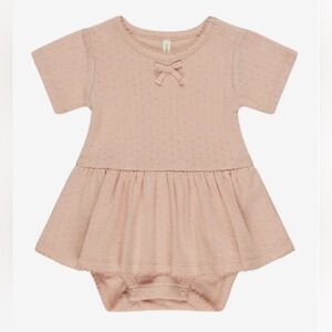 Quincy Mae Textured CREAM Short Sleeve dress